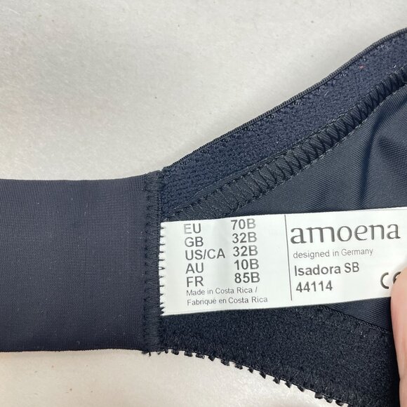 Amoena Isadora‎ Wirefree Bra Black Size 32B New 44114 - Picture 8 of 9